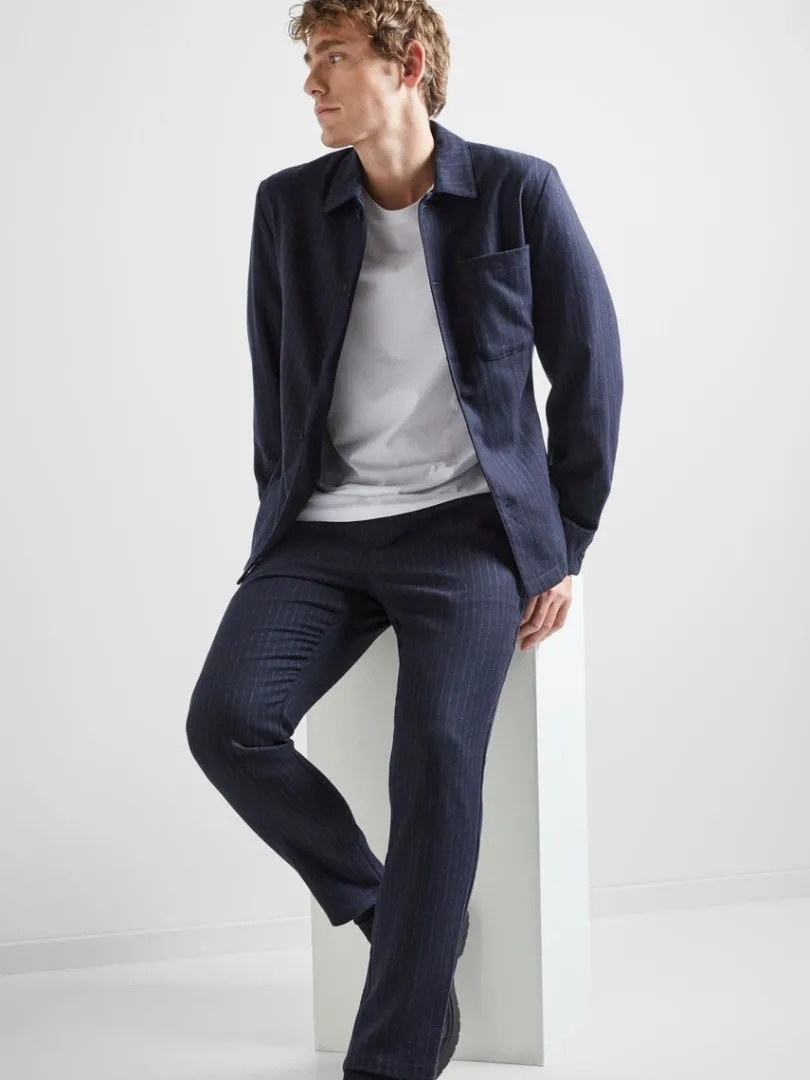 nlestribet_bukser_2.webp Bukser | Jakkesæt & Blazers>SELECTED NÅLESTRIBET BUKSER Blue