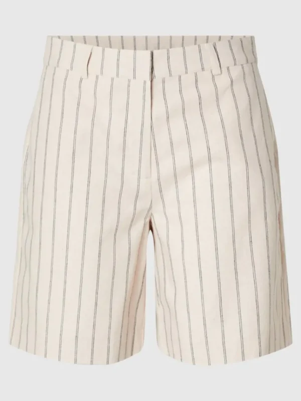 Shorts>SELECTED NÅLESTRIBET SHORTS Beige