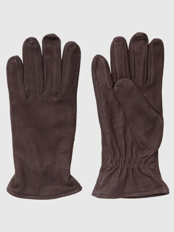 Accessories>SELECTED NUBUCKLÆDER HANDSKER Brown