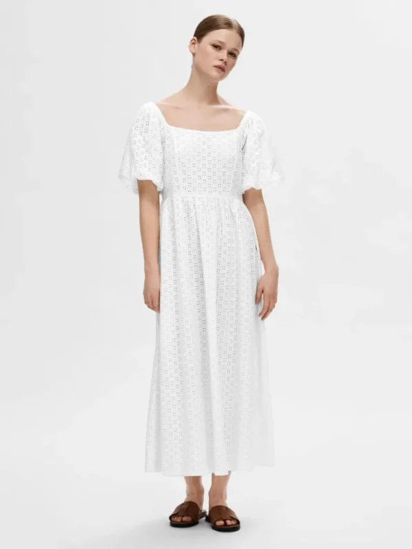 Kjoler>SELECTED OFF-SHOULDER MAXIKJOLE White