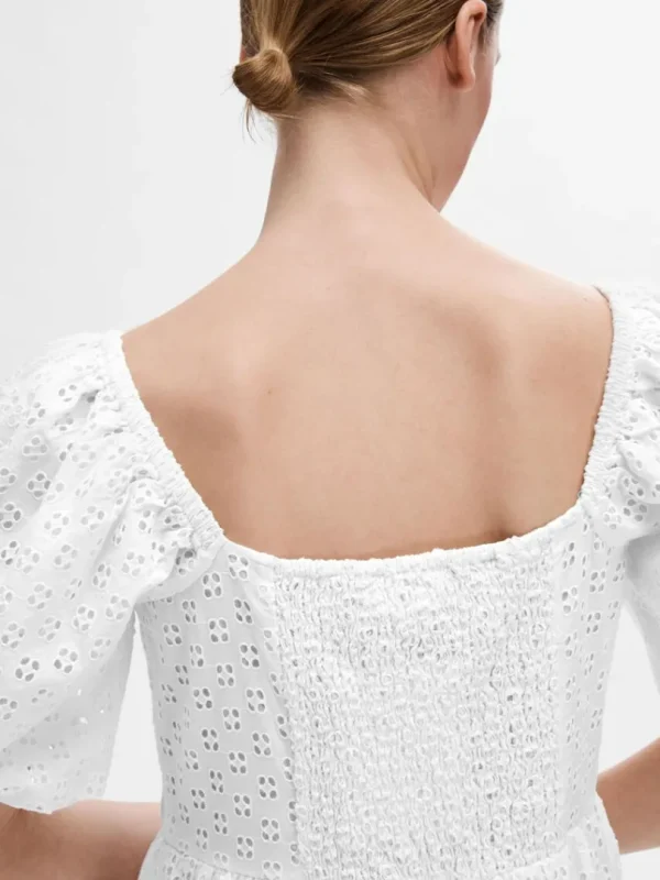 Kjoler>SELECTED OFF-SHOULDER MAXIKJOLE White