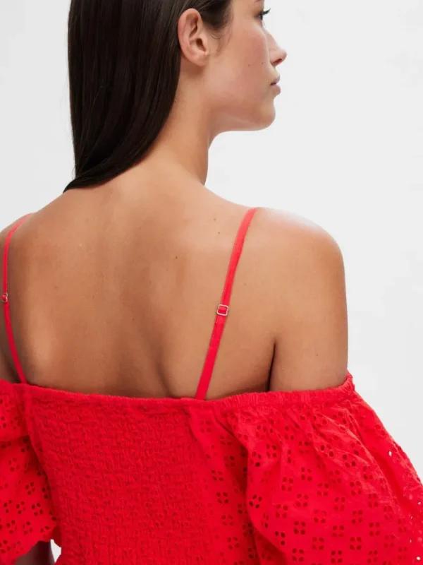 Kjoler>SELECTED OFF-SHOULDER MAXIKJOLE Red
