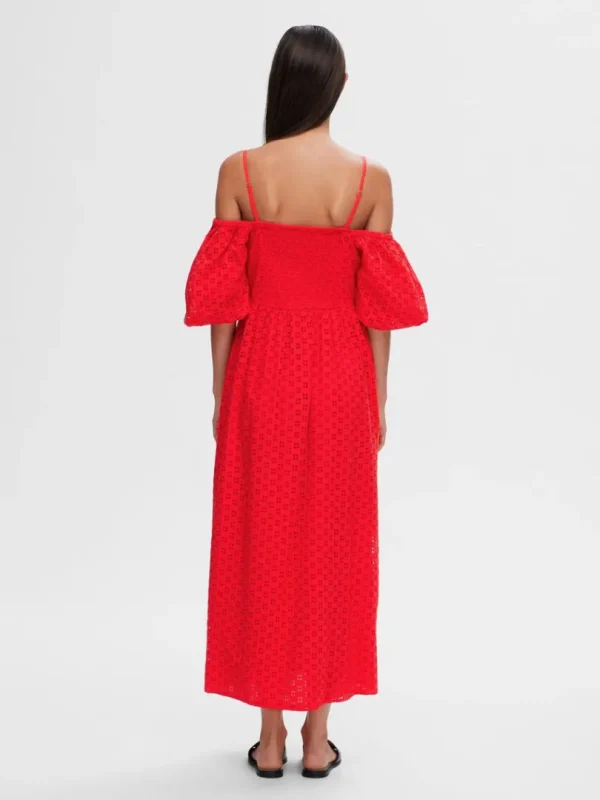 Kjoler>SELECTED OFF-SHOULDER MAXIKJOLE Red