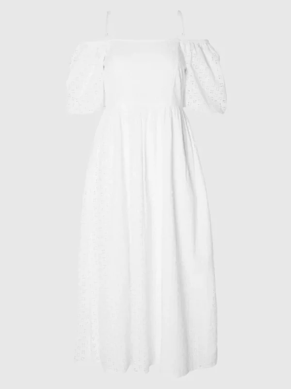 Kjoler>SELECTED OFF-SHOULDER MAXIKJOLE White