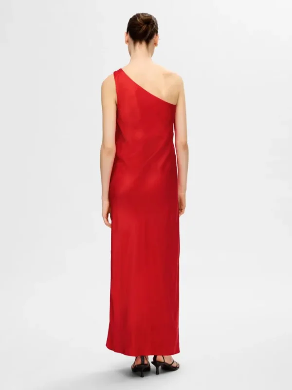 Kjoler>SELECTED ONE-SHOULDER MAXIKJOLE Red