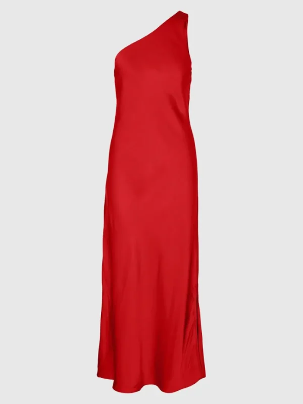Kjoler>SELECTED ONE-SHOULDER MAXIKJOLE Red