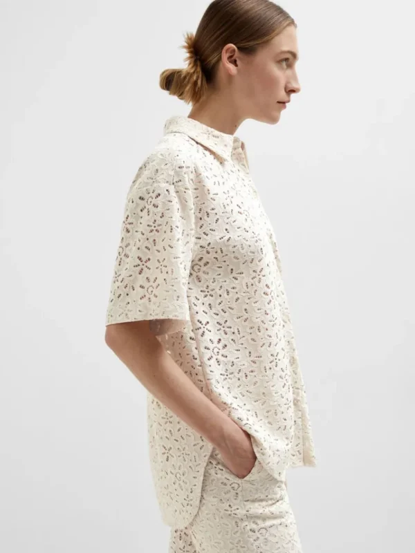 Skjorter>SELECTED OVERSIZE BLONDE SKJORTE Beige