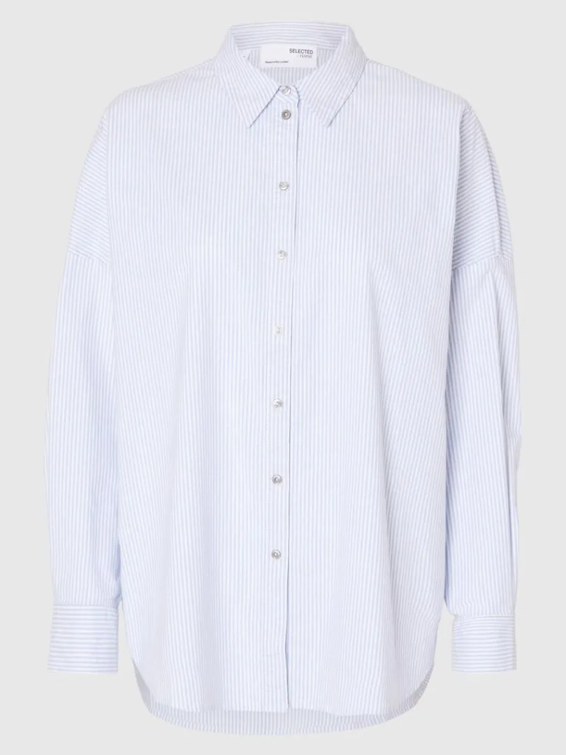 oversize_bomuld_skjorte_5.webp Skjorter>SELECTED OVERSIZE BOMULD SKJORTE Blue