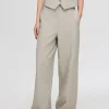 Bukser>SELECTED OVERSIZED BREDE BUKSER Beige