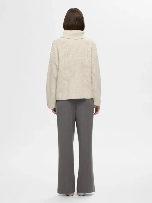 Strik>SELECTED OVERSIZED CHUNKY STRIKKET TRØJE Beige