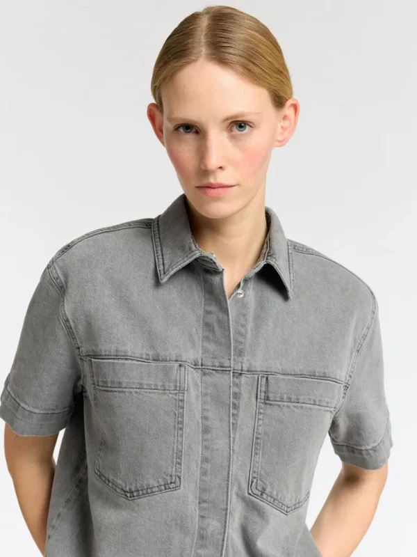 Skjorter>SELECTED OVERSIZED DENIMSKJORTE Grey