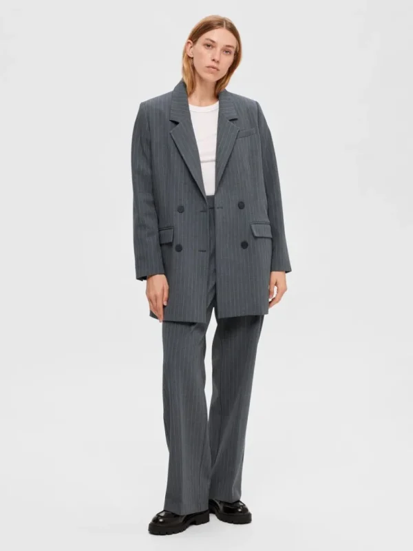 Jakkesæt & Blazers>SELECTED OVERSIZED ENKELTRADET BLAZER Grey