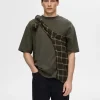 T-shirts>SELECTED OVERSIZED KORTÆRMET T-SHIRT Green