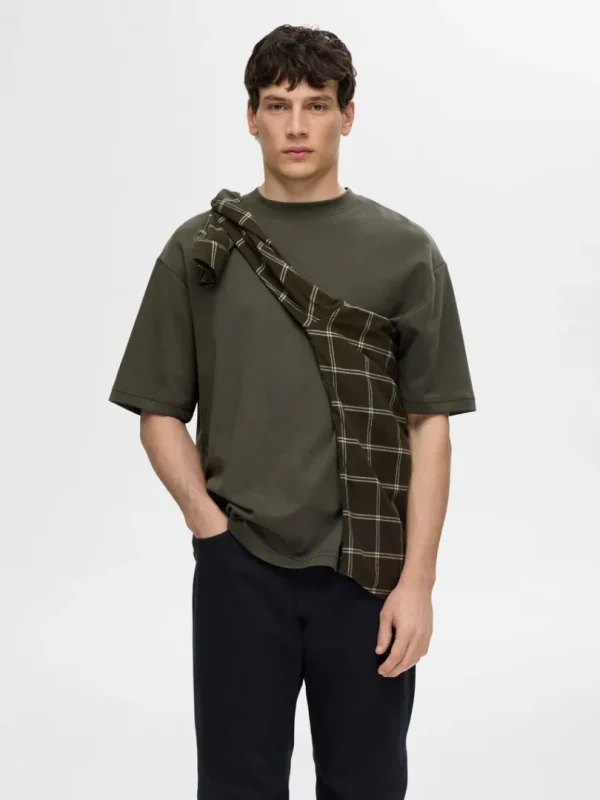 T-shirts>SELECTED OVERSIZED KORTÆRMET T-SHIRT Green