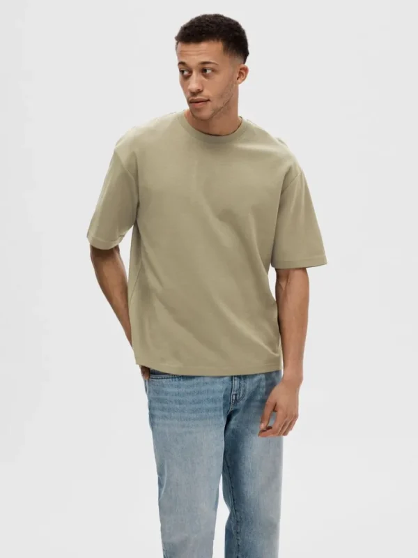 T-shirts>SELECTED OVERSIZED KORTÆRMET T-SHIRT Green