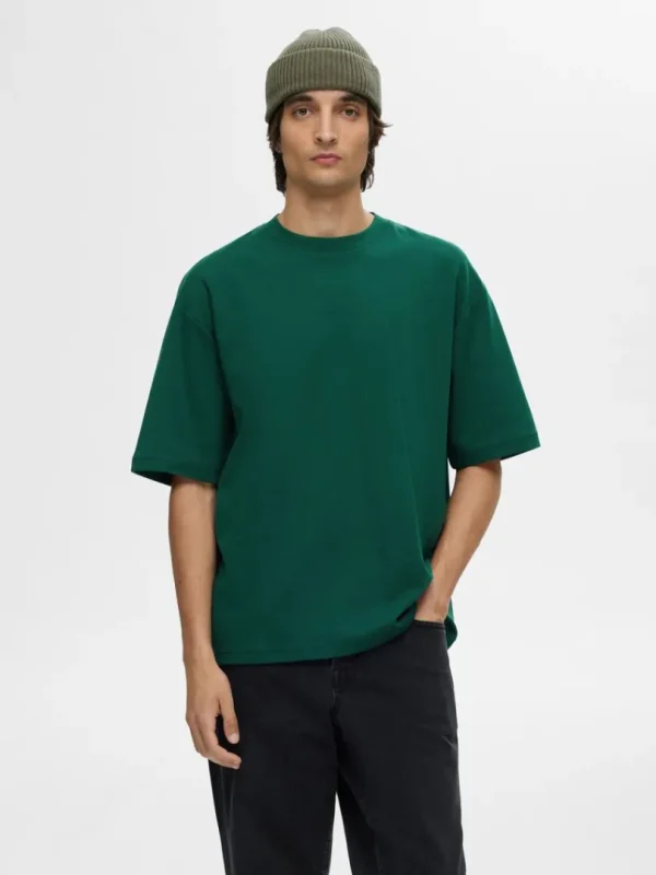 T-shirts>SELECTED OVERSIZED KORTÆRMET T-SHIRT Green