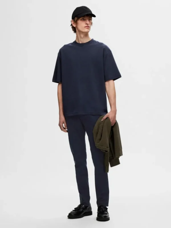 T-shirts>SELECTED OVERSIZED KORTÆRMET T-SHIRT Blue