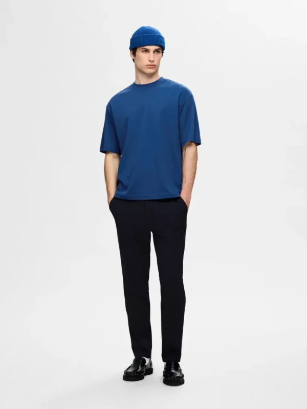 T-shirts>SELECTED OVERSIZED KORTÆRMET T-SHIRT Blue