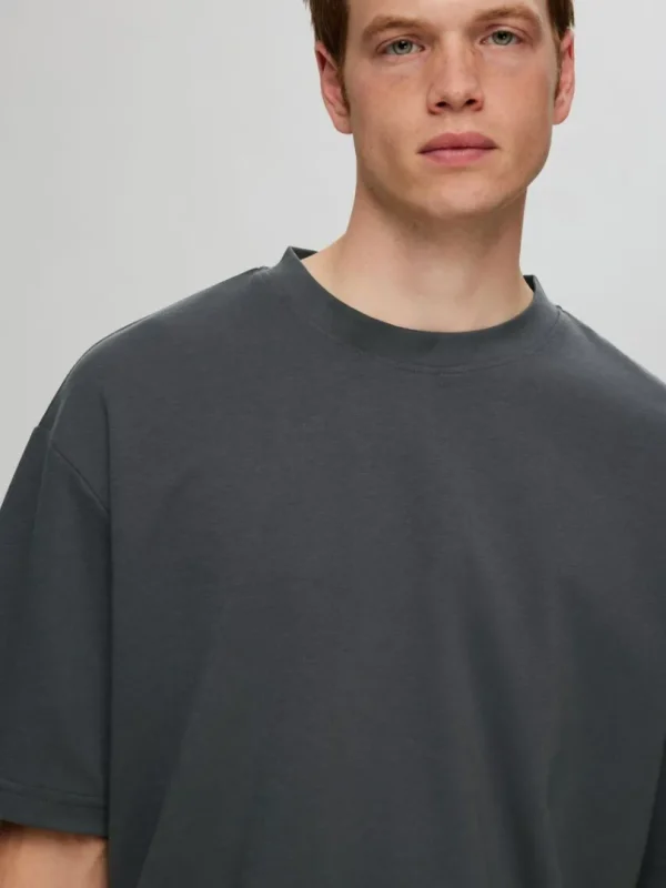 T-shirts>SELECTED OVERSIZED KORTÆRMET T-SHIRT Grey