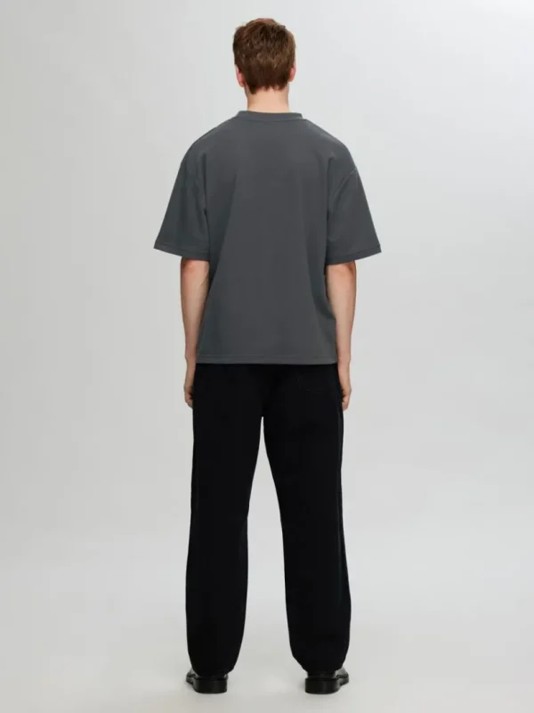 T-shirts>SELECTED OVERSIZED KORTÆRMET T-SHIRT Grey