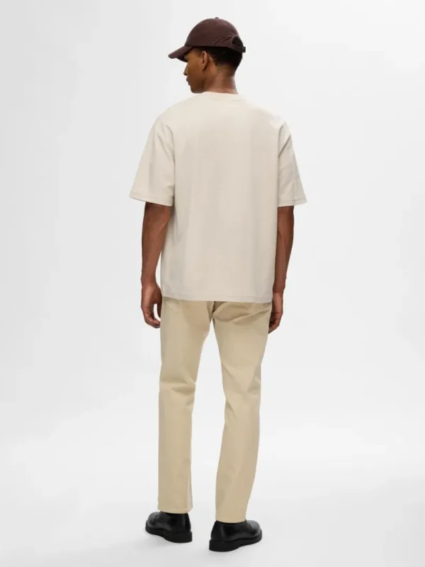 T-shirts>SELECTED OVERSIZED KORTÆRMET T-SHIRT Beige