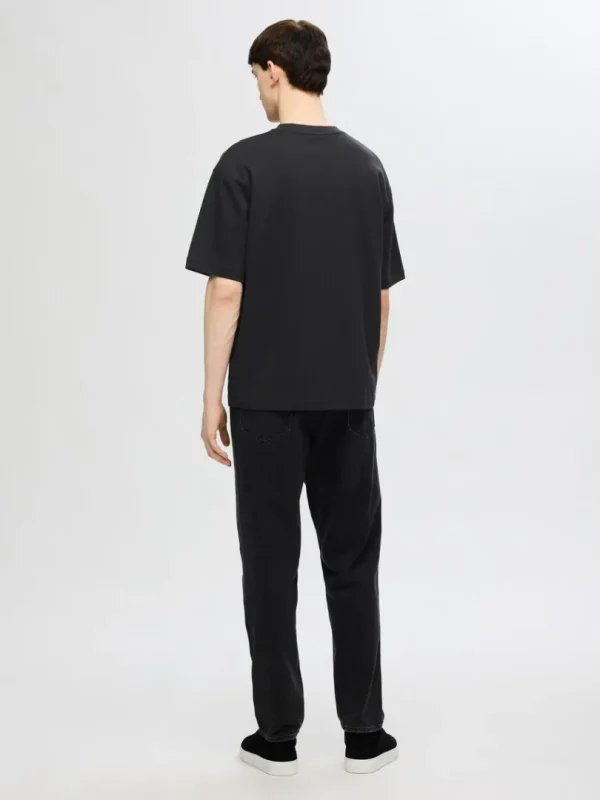 T-shirts>SELECTED OVERSIZED KORTÆRMET T-SHIRT Black