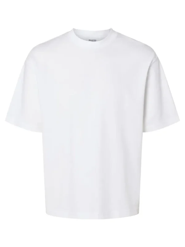 T-shirts>SELECTED OVERSIZED KORTÆRMET T-SHIRT White