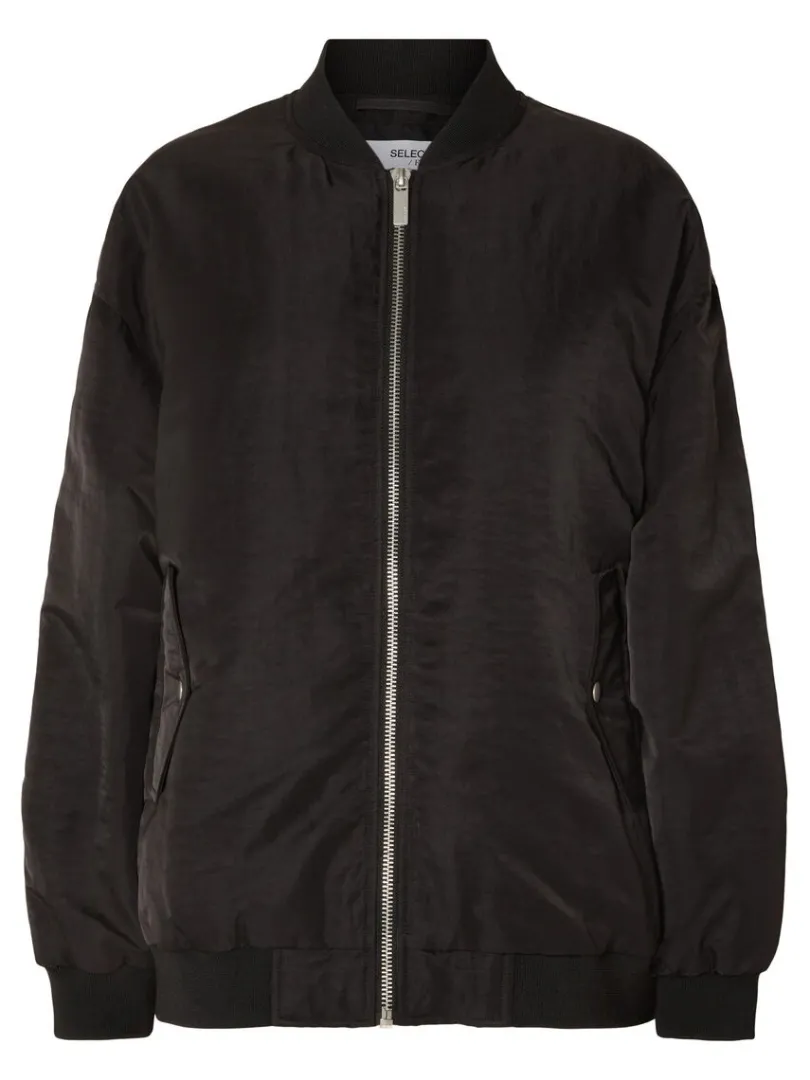 oversized_redown_bomberja_5.webp Overtøj>SELECTED OVERSIZED RE:DOWN® BOMBERJAKKE Black