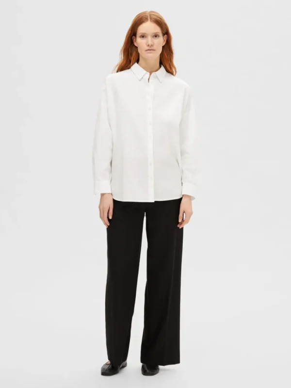 Skjorter>SELECTED OVERSIZED SKJORTE White