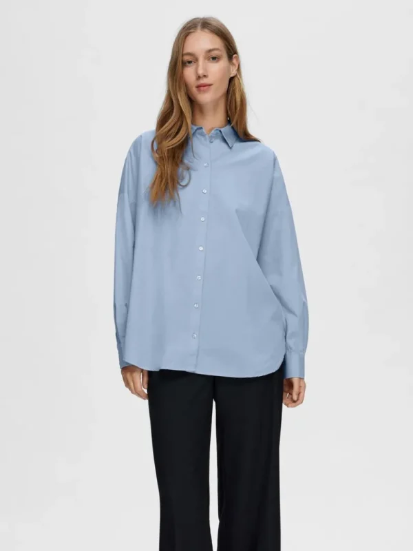 Skjorter>SELECTED OVERSIZED SKJORTE Blue