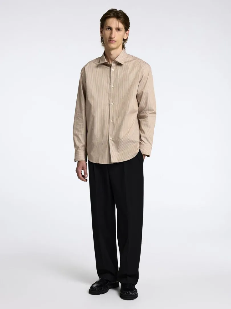 oversized_skjorte_2-5.webp Overtøj | Skjorter>SELECTED OVERSIZED SKJORTE Brown