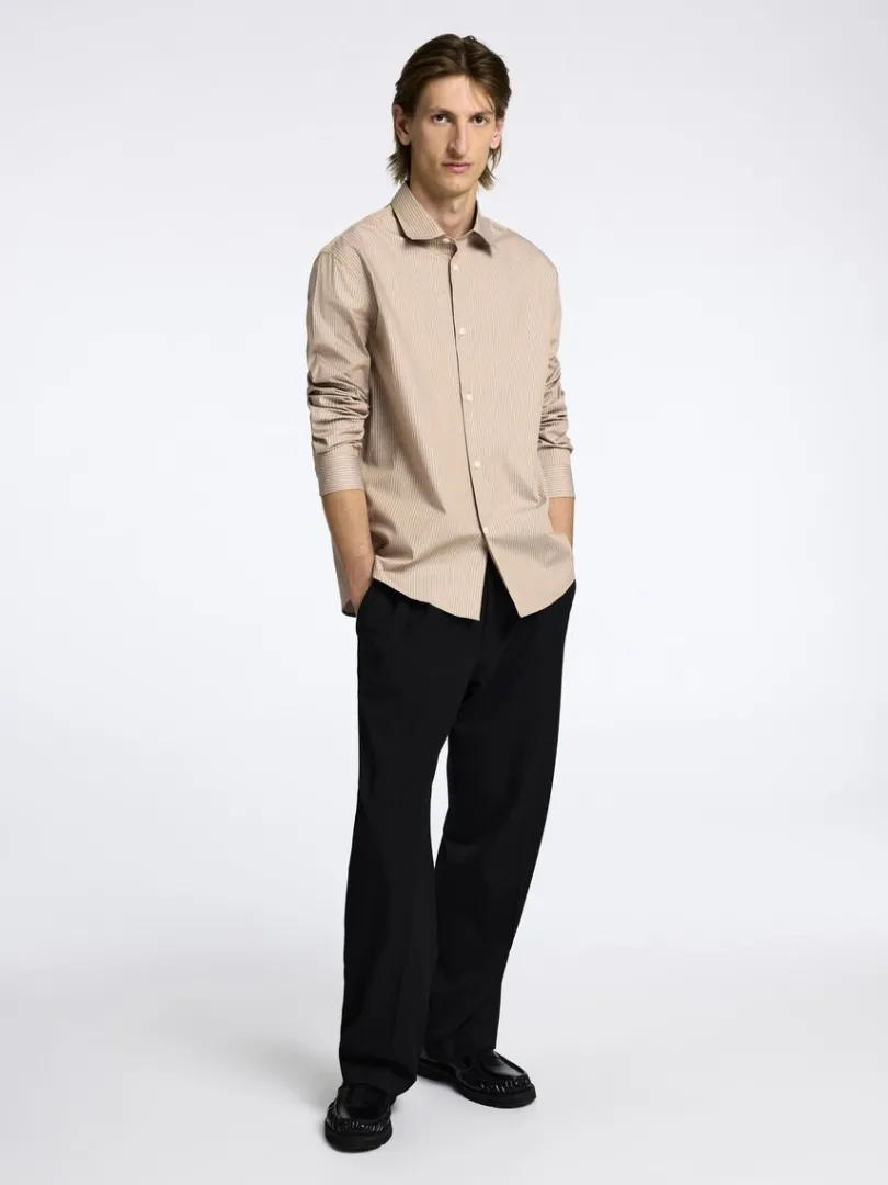 oversized_skjorte_3-5.webp Overtøj | Skjorter>SELECTED OVERSIZED SKJORTE Brown