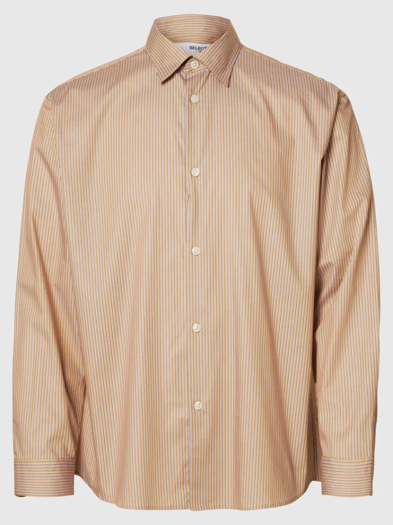 oversized_skjorte_4-5.webp Overtøj | Skjorter>SELECTED OVERSIZED SKJORTE Brown