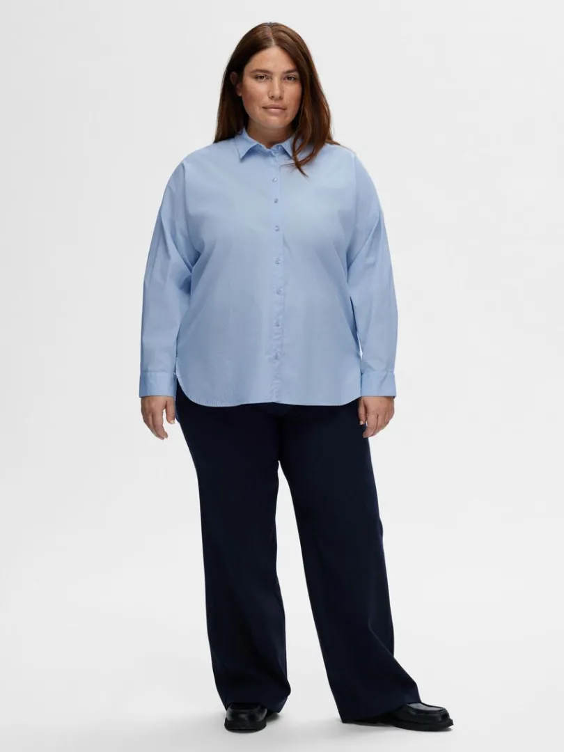 oversized_skjorte_4.webp Skjorter>SELECTED OVERSIZED SKJORTE Blue