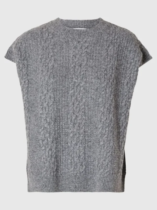Strik>SELECTED OVERSIZED STRIK VEST Grey