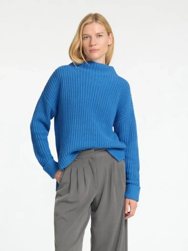 Strik>SELECTED OVERSIZED STRIKTRØJE Blue