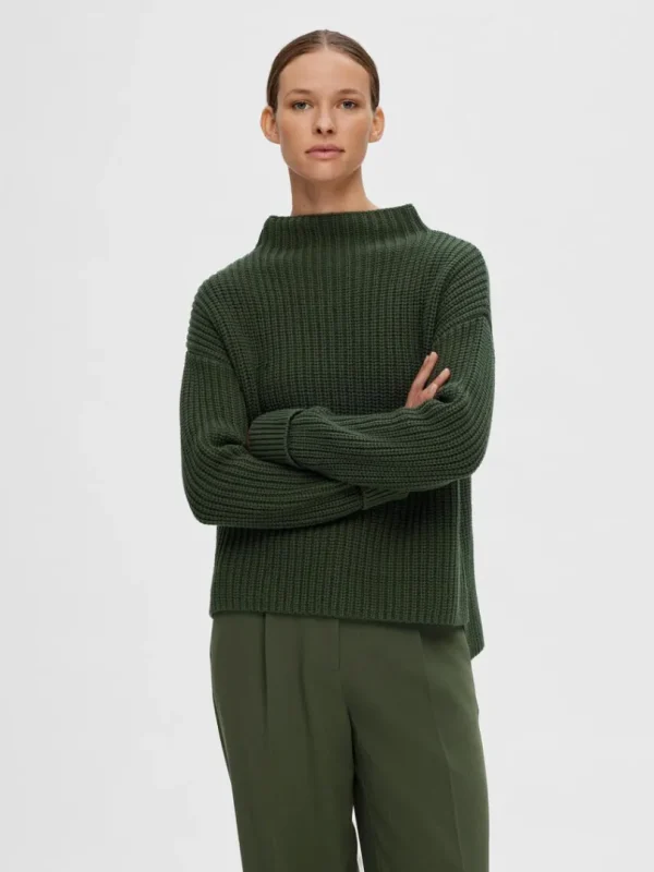 Strik>SELECTED OVERSIZED STRIKTRØJE Green