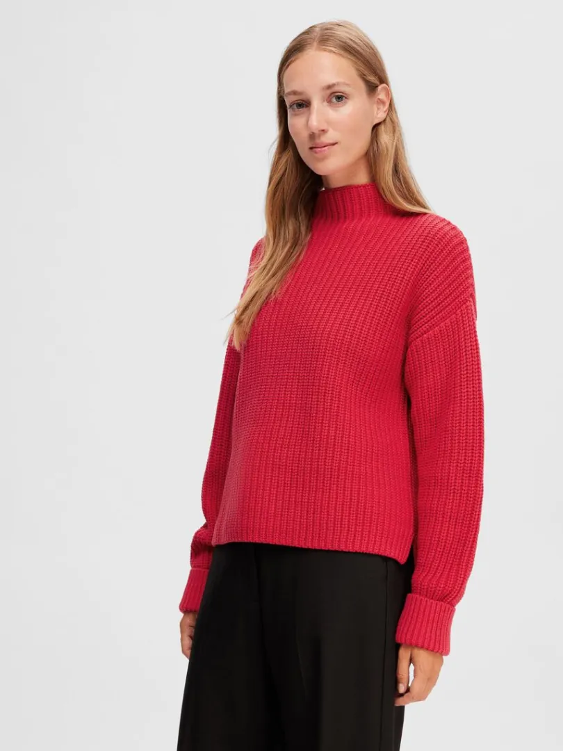 oversized_striktrje_0-18.webp Strik>SELECTED OVERSIZED STRIKTRØJE Red