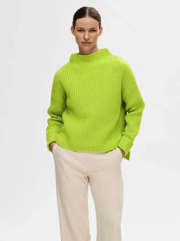 Strik>SELECTED OVERSIZED STRIKTRØJE Green