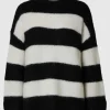 Strik>SELECTED OVERSIZED STRIKTRØJE Black