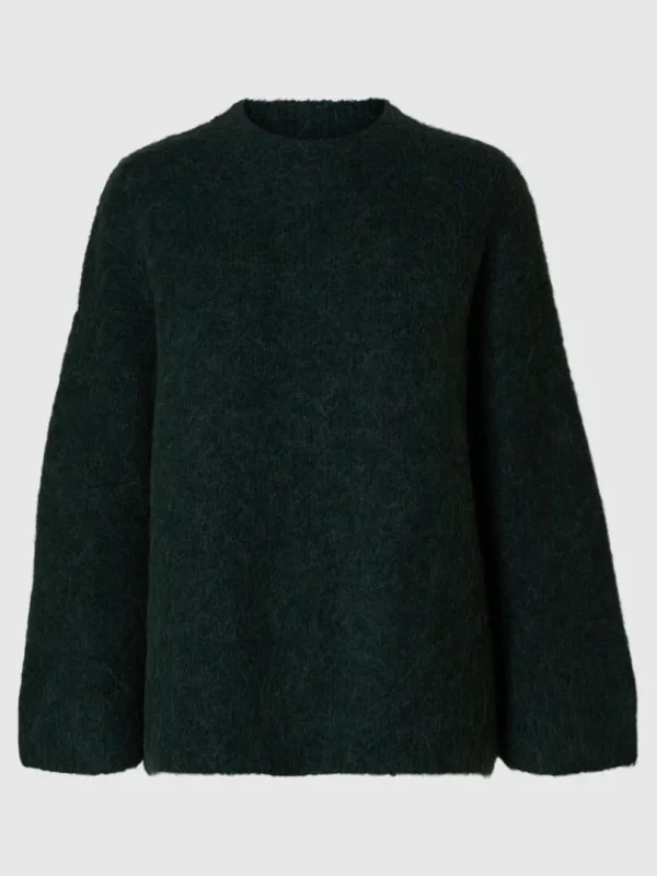 Strik>SELECTED OVERSIZED STRIKTRØJE Green