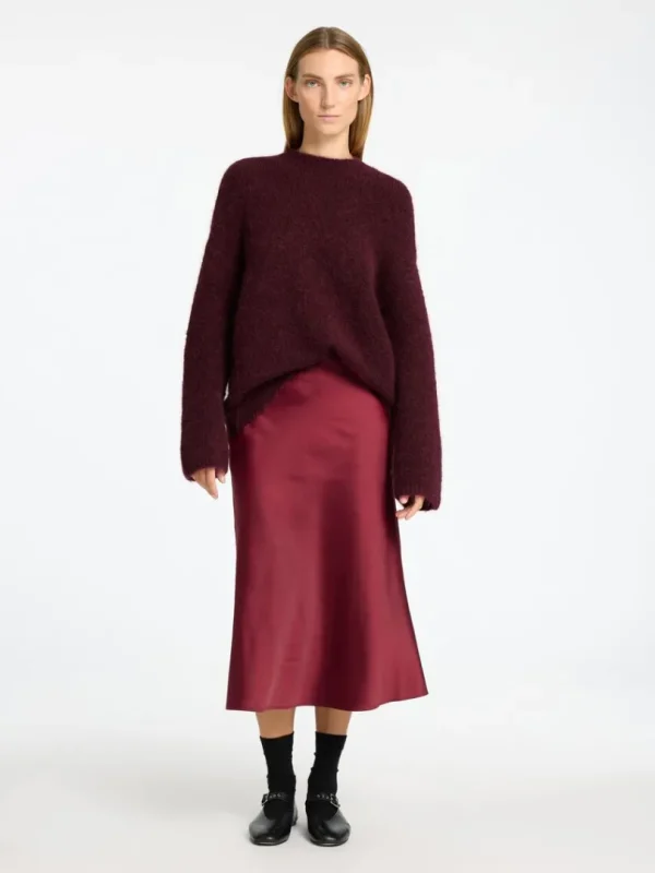 Strik>SELECTED OVERSIZED STRIKTRØJE Purple