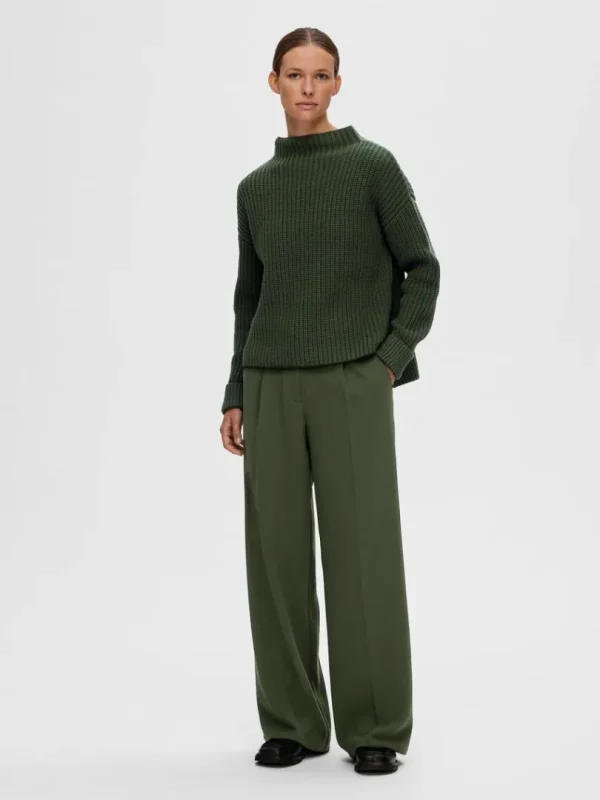 Strik>SELECTED OVERSIZED STRIKTRØJE Green