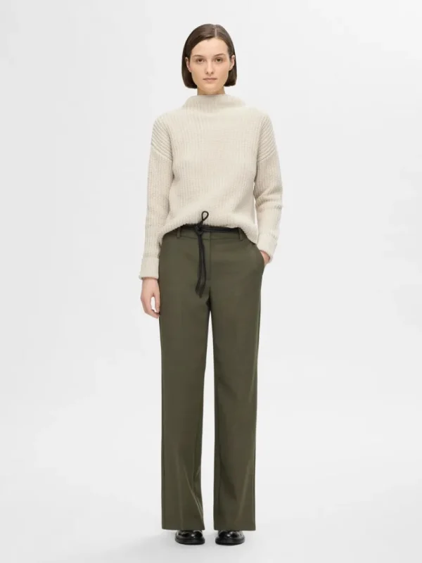 Strik>SELECTED OVERSIZED STRIKTRØJE Beige