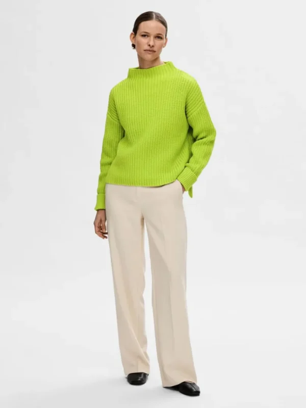 Strik>SELECTED OVERSIZED STRIKTRØJE Green