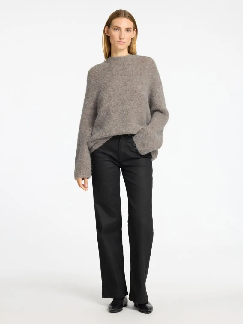 oversized_striktrje_1-3.webp Strik>SELECTED OVERSIZED STRIKTRØJE Grey