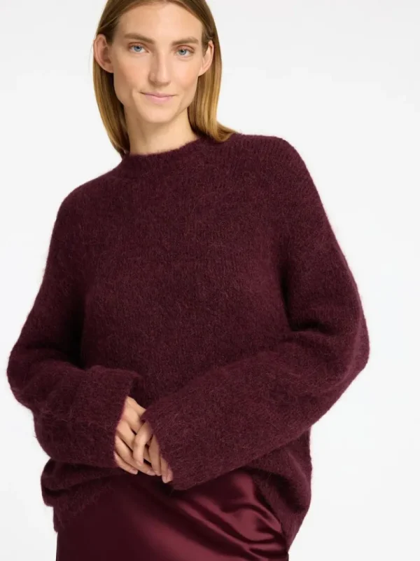 Strik>SELECTED OVERSIZED STRIKTRØJE Purple