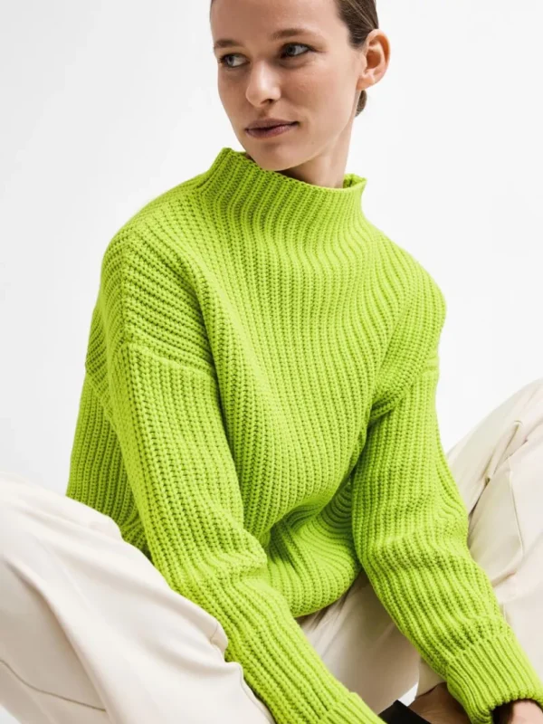 Strik>SELECTED OVERSIZED STRIKTRØJE Green