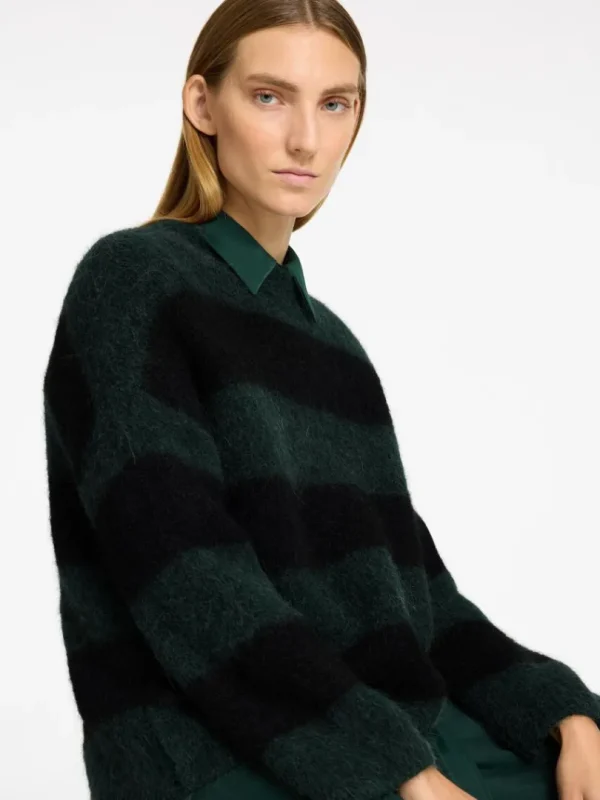 Strik>SELECTED OVERSIZED STRIKTRØJE Green