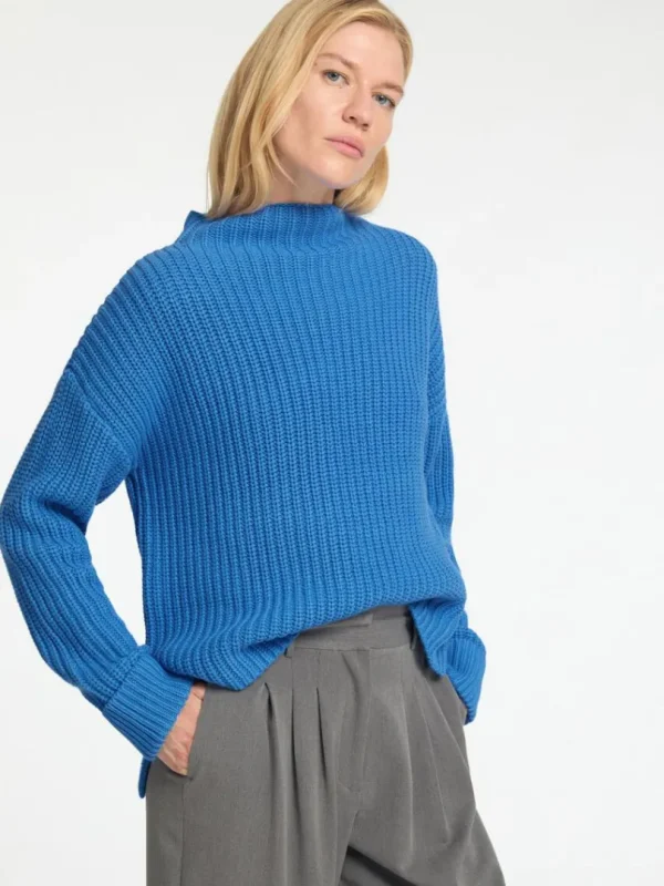 Strik>SELECTED OVERSIZED STRIKTRØJE Blue